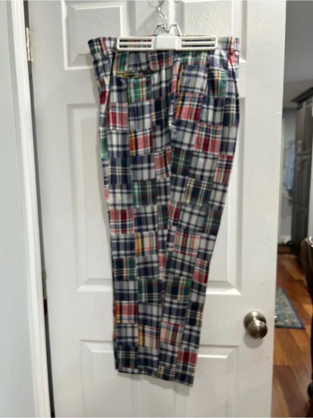 Vintage Jos A Bank Men’s Patchwork Madras Plaid Casual Trousers - 46L